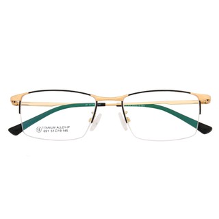 Pure Titanium Retro Myopic Kính Khung Nam Siêu Nhẹ Quang Học Nửa Khung Kính