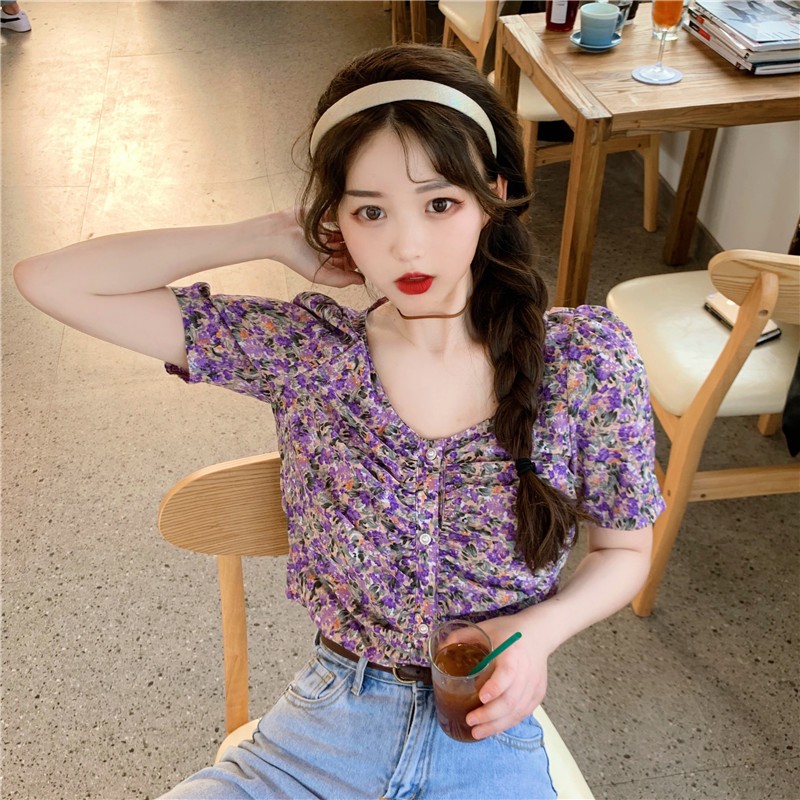 Kumivn SẴN áo croptop hoa nhí ulzzang style