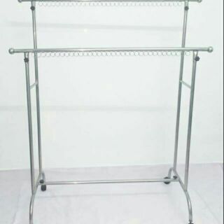 Sào phơi đồ đôi inox có khoen,2 tầng hoặc không khoen