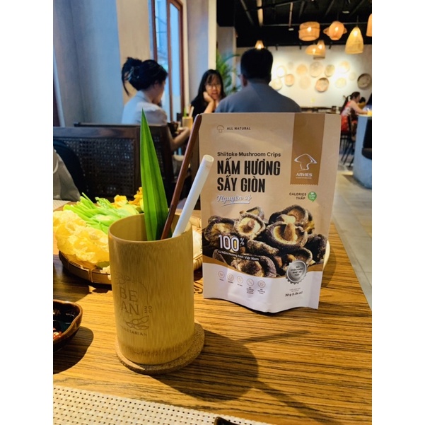 Nấm hương sấy giòn Anvies nguyên vị 30g - không cholesterol - giàu chất xơ - đạm thực vật - ăn vặt an toàn cho bé