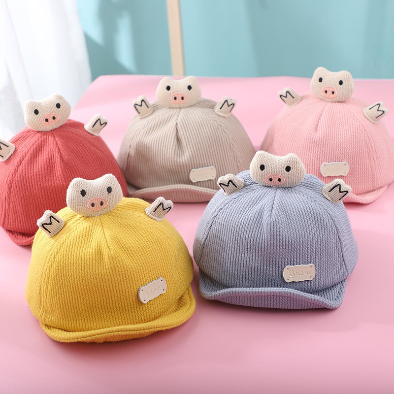 Nón chú heo cute đủ màu cho các bé