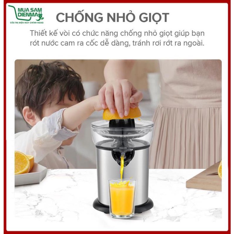 Máy Vắt Cam Sharp EJ-J130-ST Đầu Rót Trực Tiếp - Hàng Chính Hãng Bảo Hành 12 Tháng