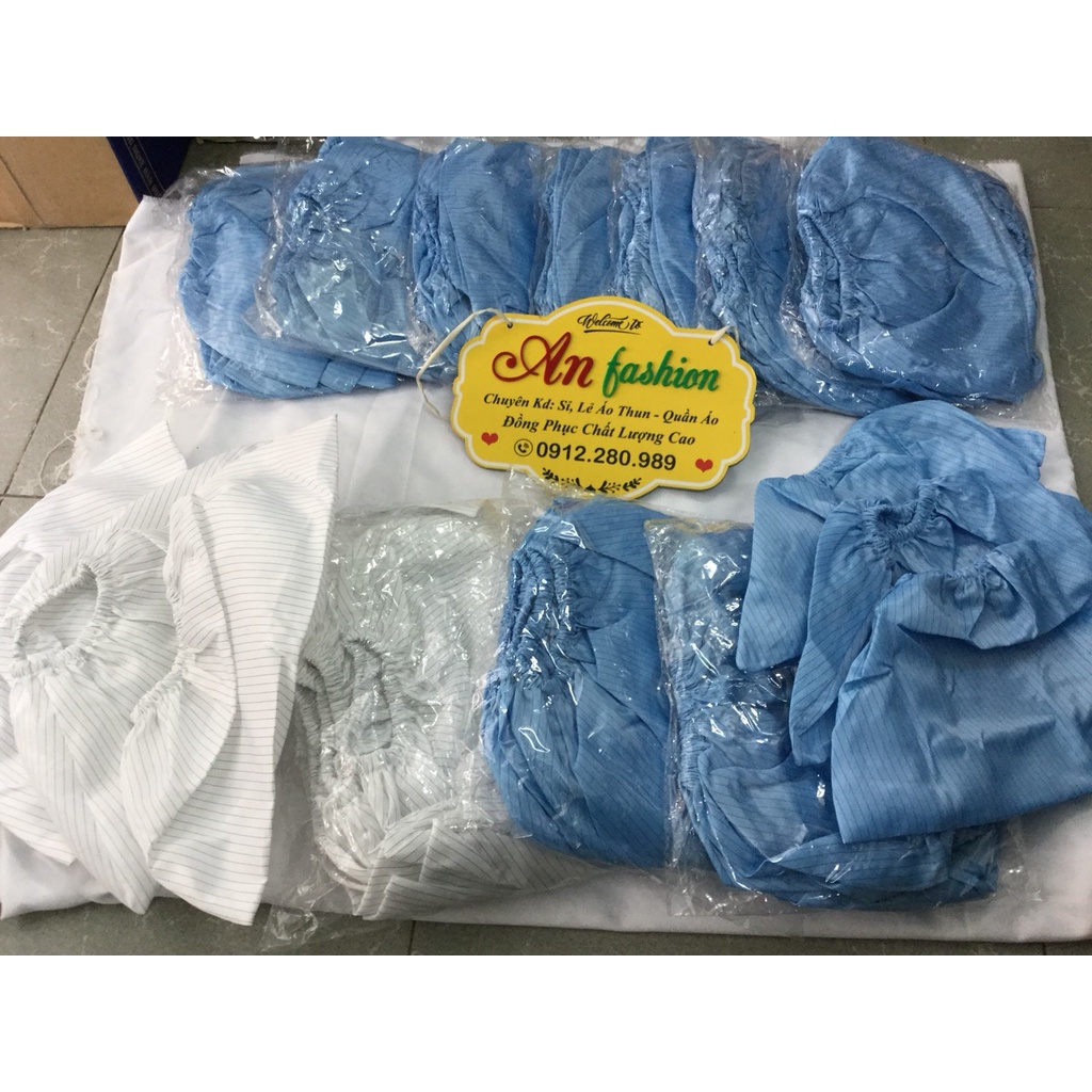 Bọc Giay Phòng Sạch Màu Xanh, Trắng _ Hình Chụp Thật