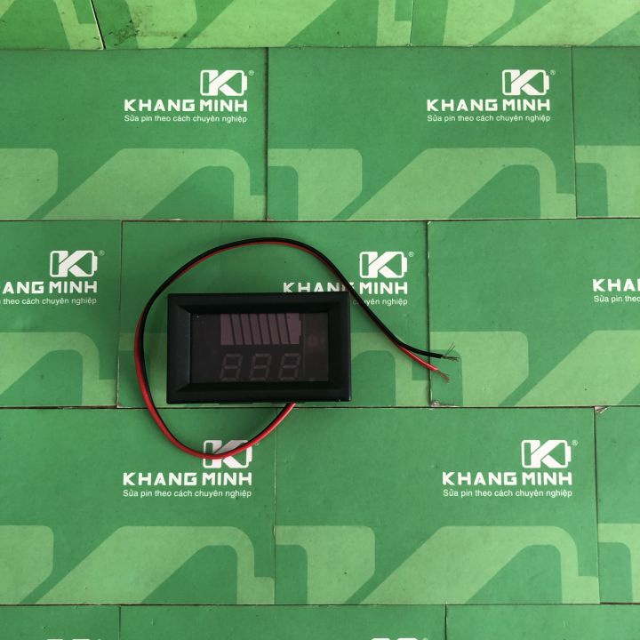 Đồng hồ Led 12V đo điện áp bình Lithium 12V -  60V có khung bảo vệ