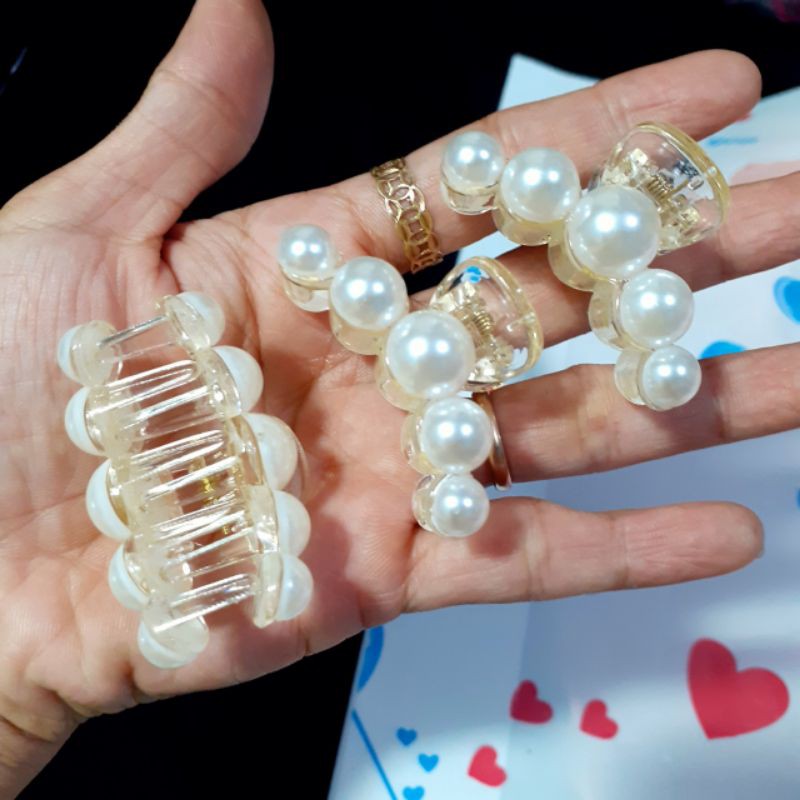 Kẹp nửa tóc đính hạt siêu xinh 4.5cm (Ảnh thật)