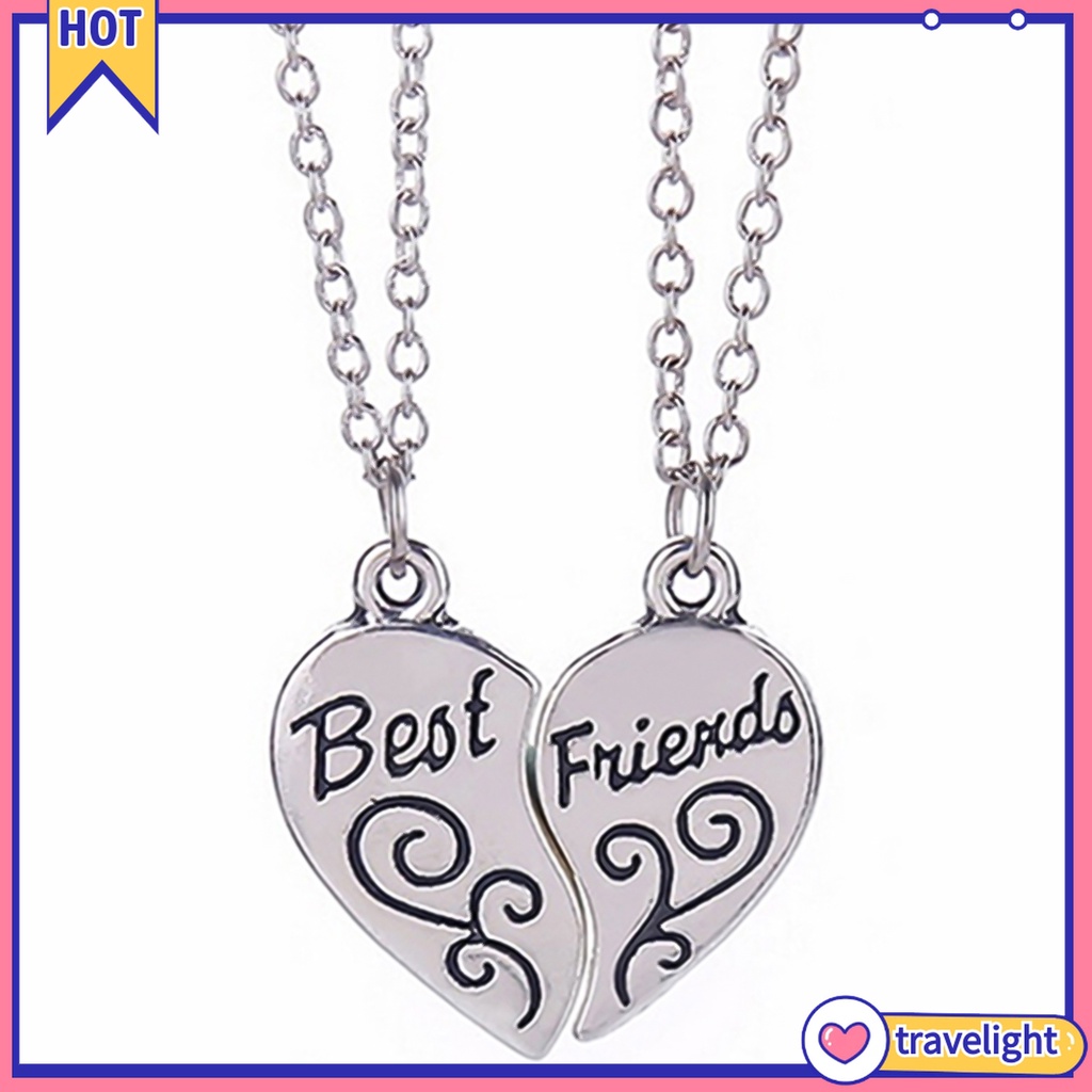 [Travelight] Cặp vòng cổ tình bạn mặt khắc chữ Best Friend độc đáo