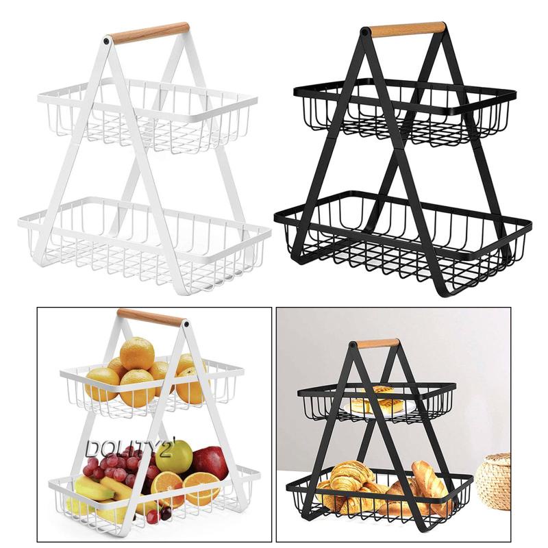[Dolity2] Rổ Đựng Trái Cây 2 Tầng, Có Thể Tháo Rời