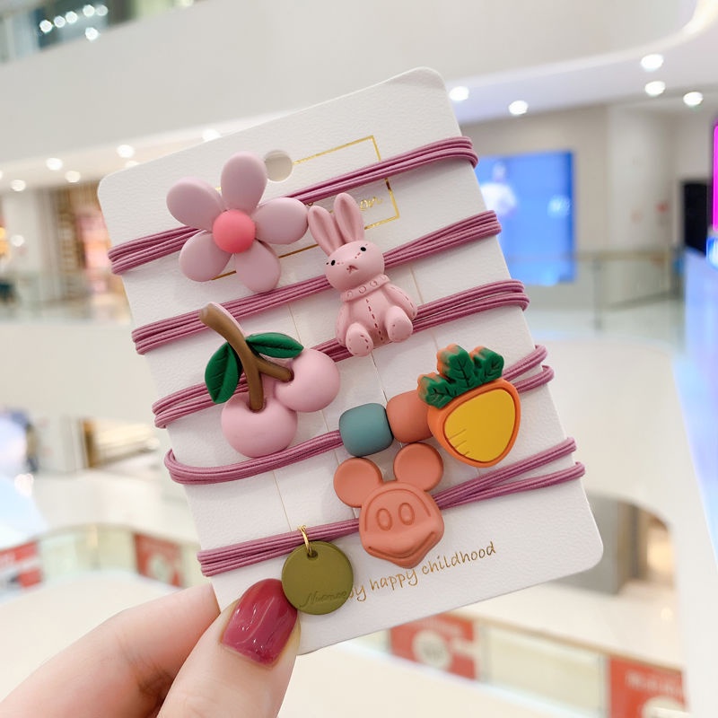 Dây Buộc Tóc Cao Su Phong Cách Hàn Quốc Đơn Giản Dễ Thương Cho Nữ