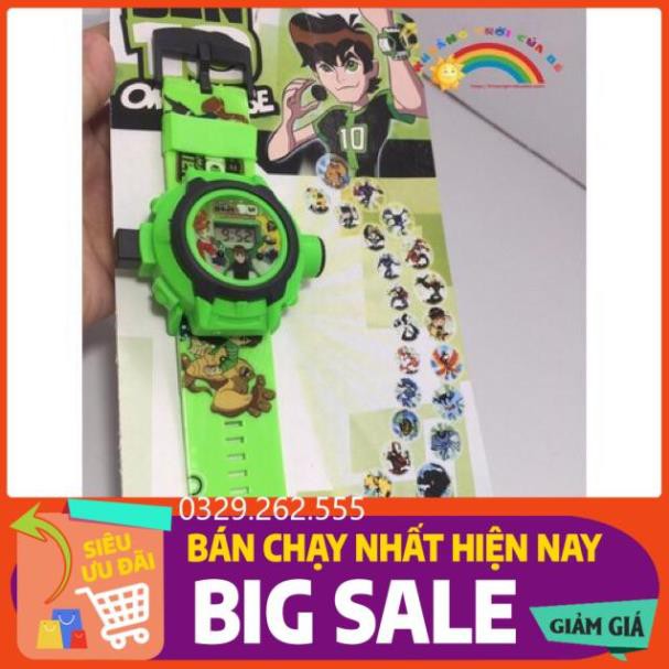 (FreeShip) Đồng hồ Ben 10 chiếu hình nhân vật 3D siêu hot