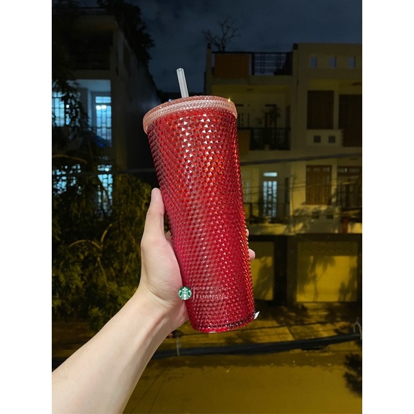 Ly Starbucks Studded Holly Red Korea 710ml