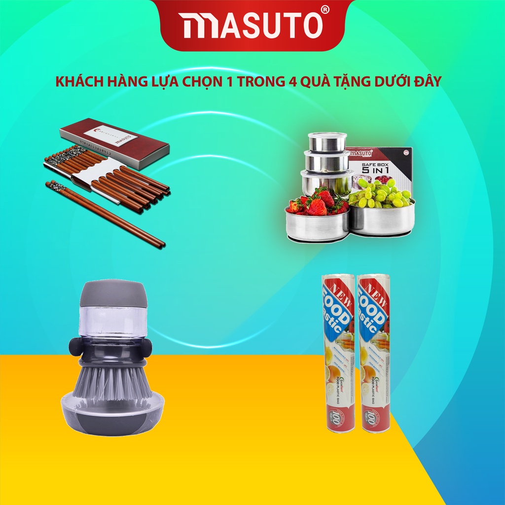 Phụ kiện nhà bếp như đũa, bộ hộp thực phẩm, cọ chùi chảo, túi đựng thực phẩm gia dụng masuto