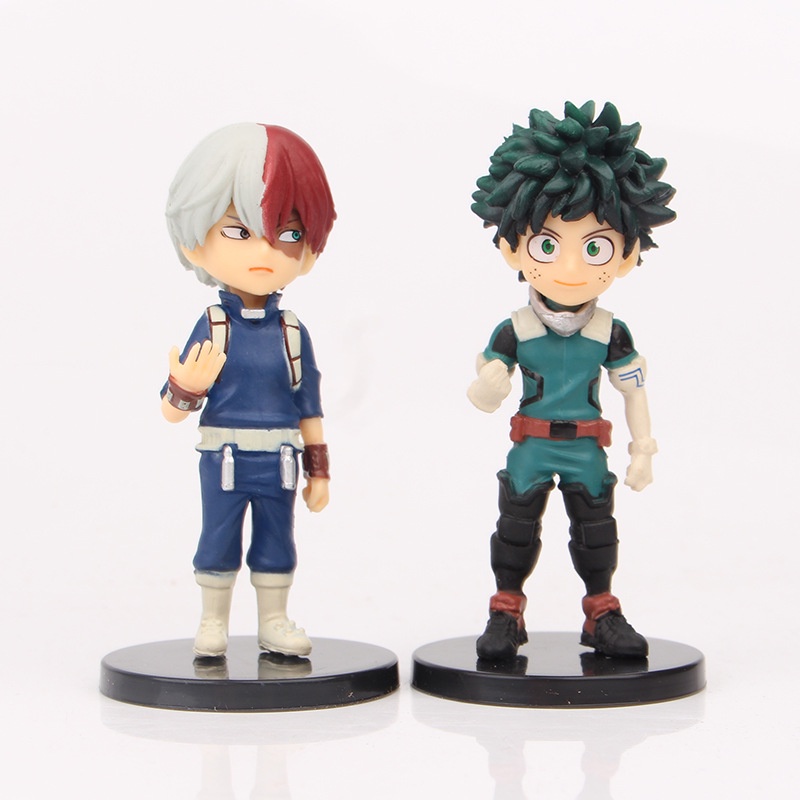 [12cm] Bộ 5 nhân vật Chibi anime Boku no HERO ACADEMIA Midoriya Izuku Todoroki Shoto Bakugo Uraraka Ochako kacchan