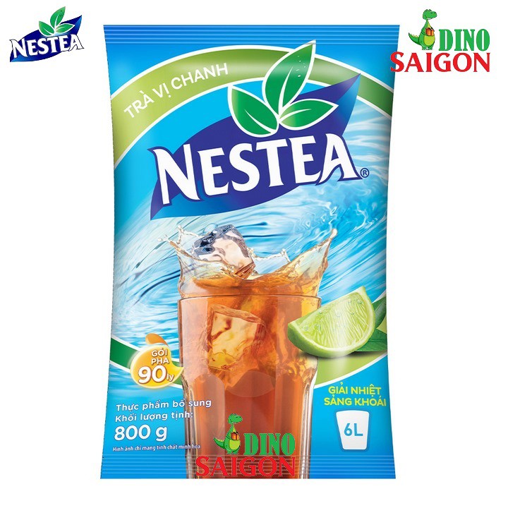 Combo 2 Gói Trà vị chanh NESTEA 800g + Tặng kèm 2 gói Trà Hoa quả 12g