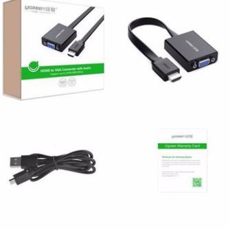 Cáp chuyển HDMI to VGA + Audio 3.5mm & Micro-USB Ugreen 40248 (màu đen)