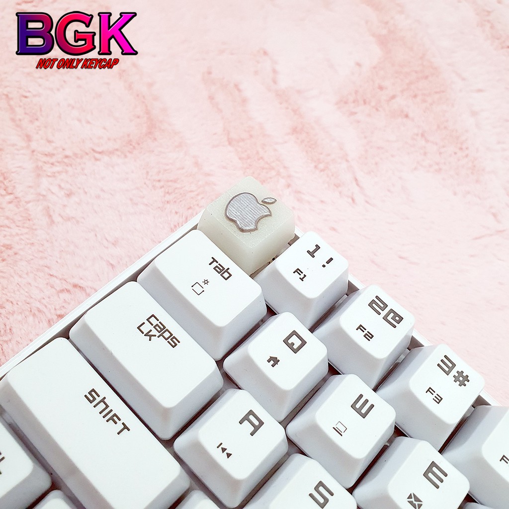 Keycap lẻ hình Logo quả táo cắn dở Apple bằng Resin cực đẹp( Keycap Artisan )