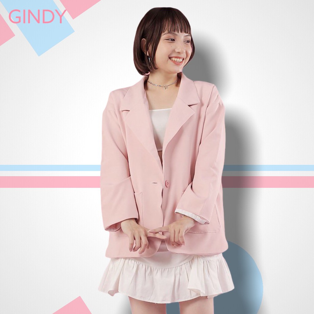Áo khoác blazer nữ GINDY dự tiệc cuối năm dáng vest thời trang 2 lớp nhiều màu phong cách Hàn Quốc A30057