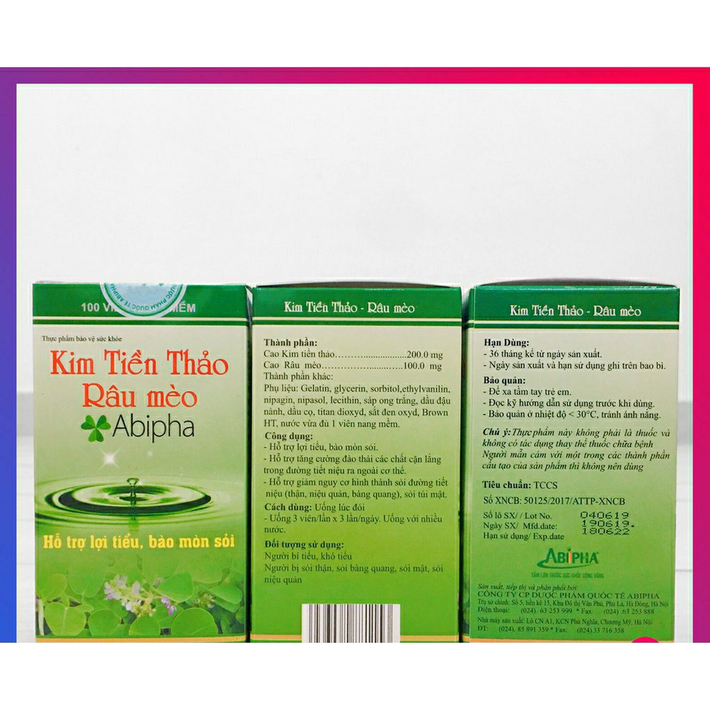 Kim tiền thảo Râu mèo abipha hỗ trợ điều trị sỏi thận, sỏi bàng quang, sỏi mật, sỏi đường tiết niệu
