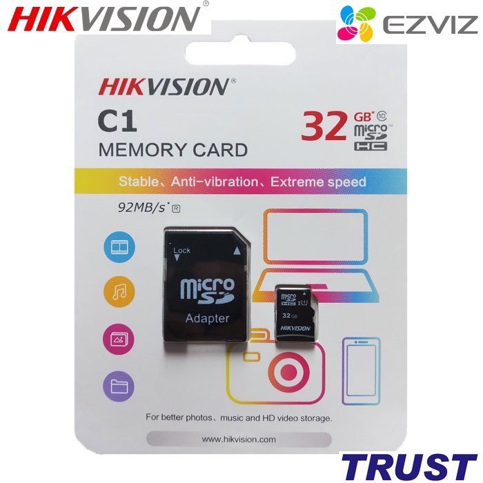 (Kèm Adapter) Thẻ Nhớ HIKVISION 32GB 92MB/S | BigBuy360 - bigbuy360.vn