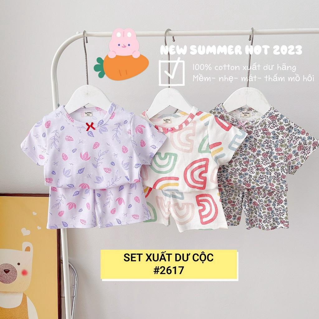 XẢ HÀNG LẺ SIZE BÉ GÁI , SIZE 120 16-18KG ( set 3 bộ ) đồ bộ bé gái  mùa hè , quần áo trẻ em xuất dư , xả 105k/set/3 bộ