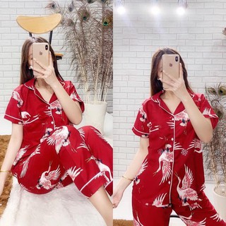 Bộ pijama kate thái loại 1 cao cấp quần dài tay ngắn