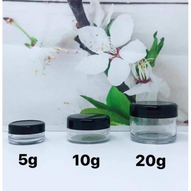 [Combo 10sp] Hủ Đựng Kem ❤ TRÙM SỈ ❤ Hủ nhựa đựng kem tròn 3g,5g,10g,20g,30g,50g,100g, phụ kiện du lịch