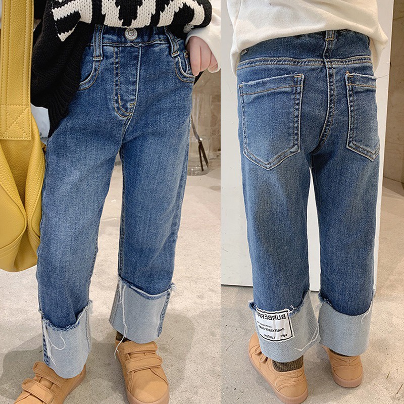 Quần Jeans Nữ Dài Lưng Thun Thời Trang Hàn Quốc