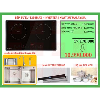 COMBO Bếp Từ EUROSUN-T256MAX + Máy hút mùi âm tủ Eurosun EH-70AF85S + Chậu Rửa