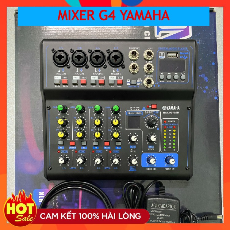 Mixer MAX99 USB YAMAHA . Tích Hợp Blutooth , Âm Thanh Stereo Cực Hay , Tích Hợp 16 Chế Độ Vang , Dễ Dàng Điều Chỉnh