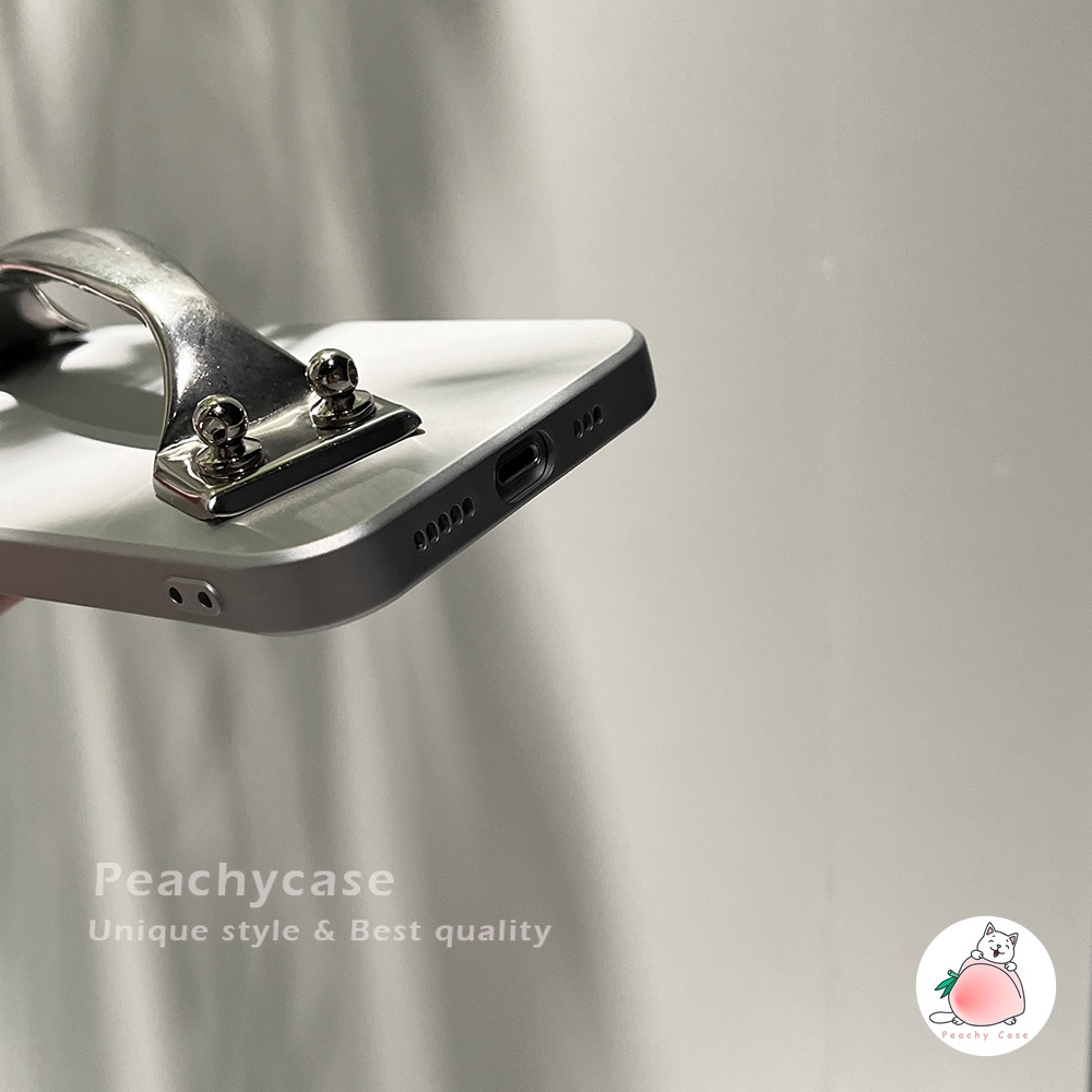 Ốp Điện Thoại TPU Mềm Phối Giá Đỡ Kim Loại Mạ Điện Cho iPhone 13 12 Pro Max 11 Xr Xs Max X 7 8 Plus