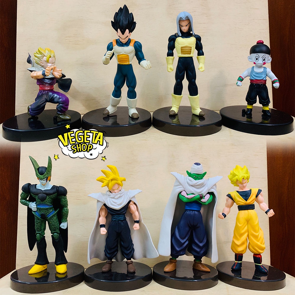 Mô hình Dragon Ball - Trunks Vegeta Chiaotzu Cell Picclo Goku Frieza Krillin Android 20 Broly Fide - Đế đen - Cao 8~13cm