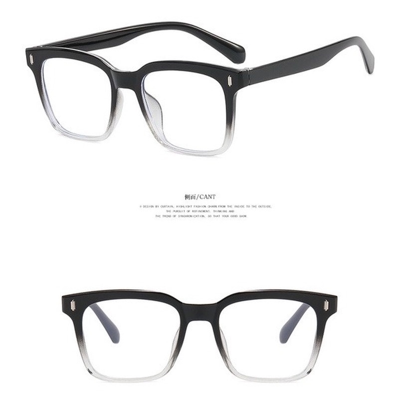 (KIQI-FASHION) COD Mới Kính Mát Gọng Nhựa Vuông Chống Tia UV400 Thời Trang Cho Nam Nữ