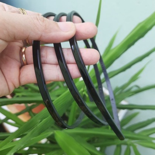 Combo 3 cái Bờm cài tóc bản vuông trơn màu đen (bản nhí 4mm)