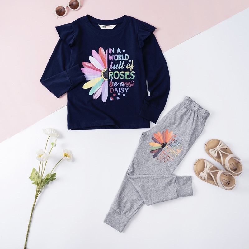 Bộ dài thu đông cotton bé gái sz đại 17-43kg