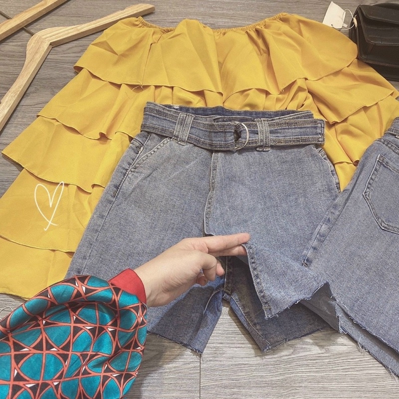 chân váy jeans lưng cao co giãn tốt xịn đẹp ( hình thật kèm video) | BigBuy360 - bigbuy360.vn