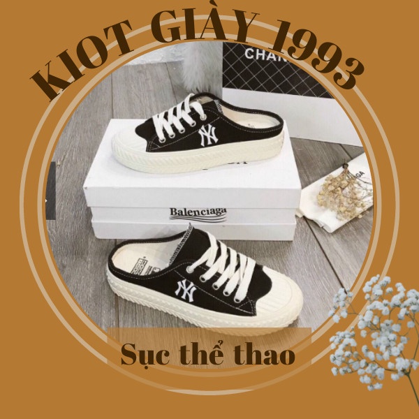 Sục NY thêu chữ đạp gót thể thao thời trang [Siêu Sales]