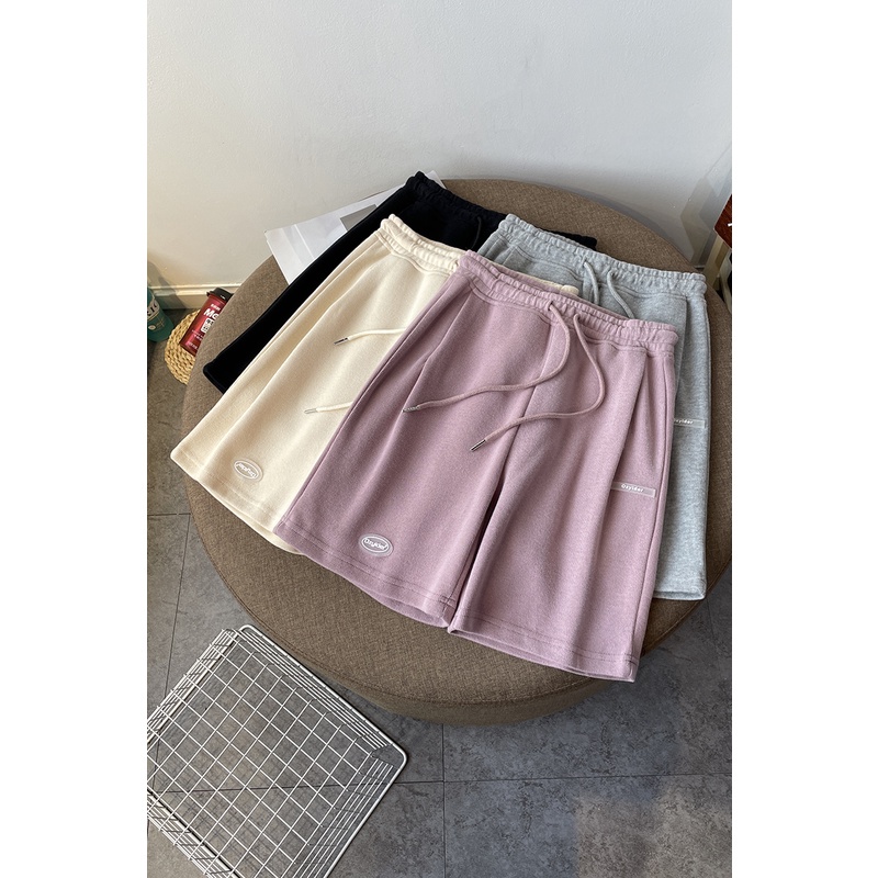 Quần short lưng cao ống rộng kiểu dáng thể thao cho nữ | BigBuy360 - bigbuy360.vn