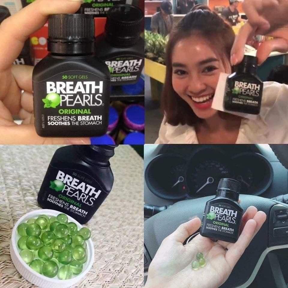 Viên uống thơm miệng Thanh lọc đường ruột Breath Pearls Nhập Khẩu ÚC