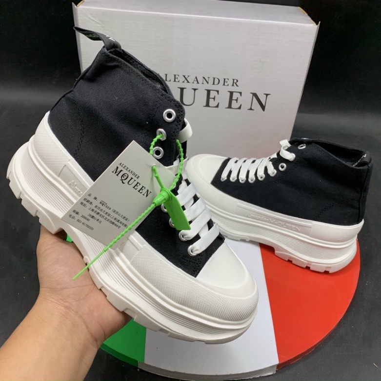 Giày MC Queen cổ cao mẫu mới hot trend 2020 MC queen Độn Đế Nâng Chiều Cao 5cm Dây Lụa Cao Cấp - Hàn