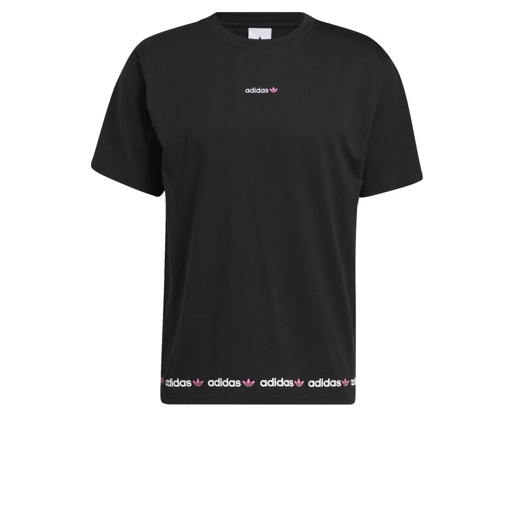 [Mã WABRD12 giảm 150K đơn 1 Triệu] adidas ORIGINALS Linear Logo Repeat Short Sleeve Tee Nam Màu đen GN7126