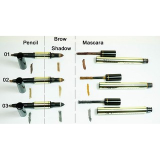 Bút kẻ chân mày 3 in 1 Mistine 3D brows  secret