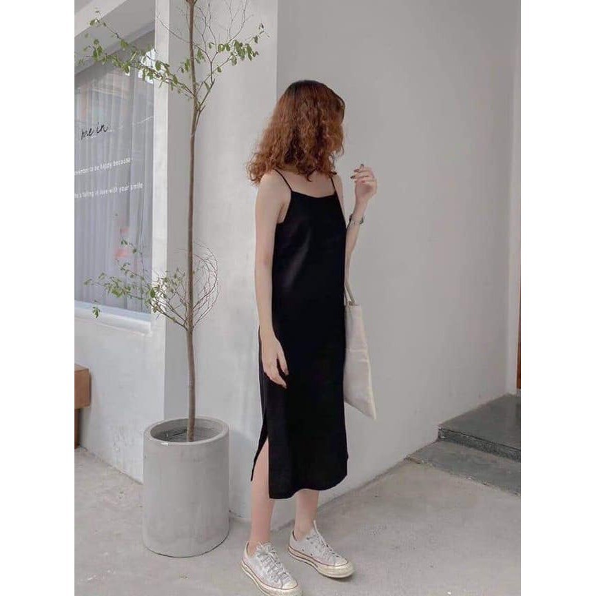 Váy 2 dây đũi xuông - Đầm trơn basic nữ CỰC XINH 🌸