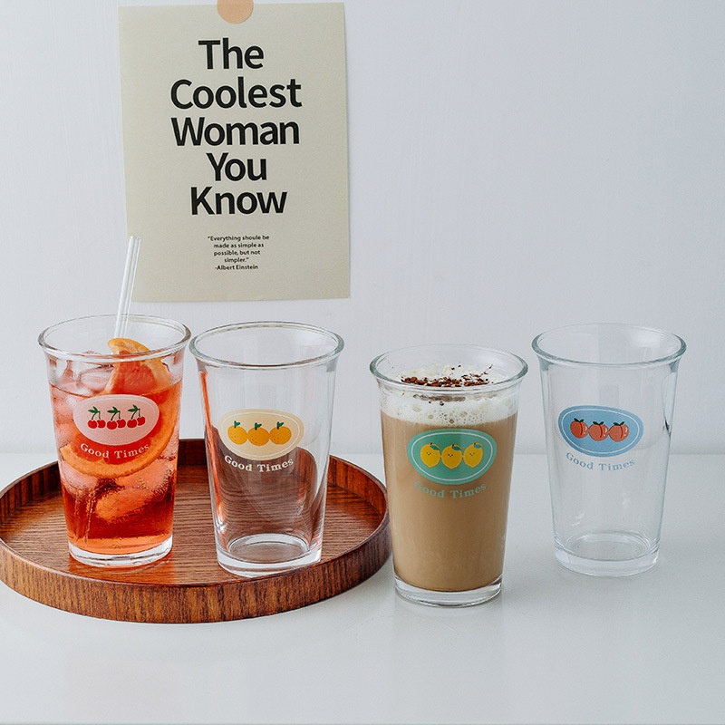 Ly, Cốc Thủy Tinh Rộng Vành Loe Good Times Fruit (k kèm ống hút)