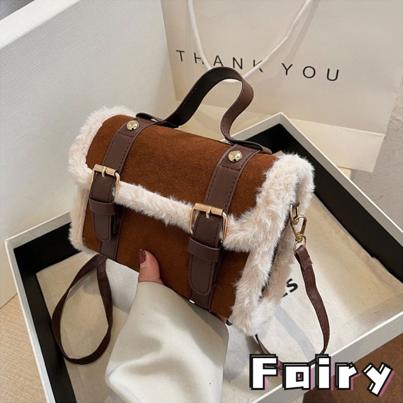 Túi Xách Đeo Chéo Phủ Lông Phong Cách Cổ Điển Thời Trang Xuân Hè 2022