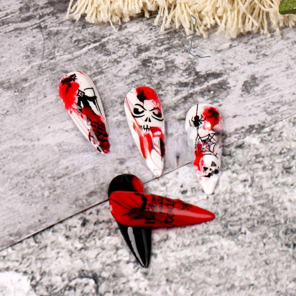 Bộ Miếng Dán Trang Trí Móng Tay 3D DIY Chủ Đề Halloween