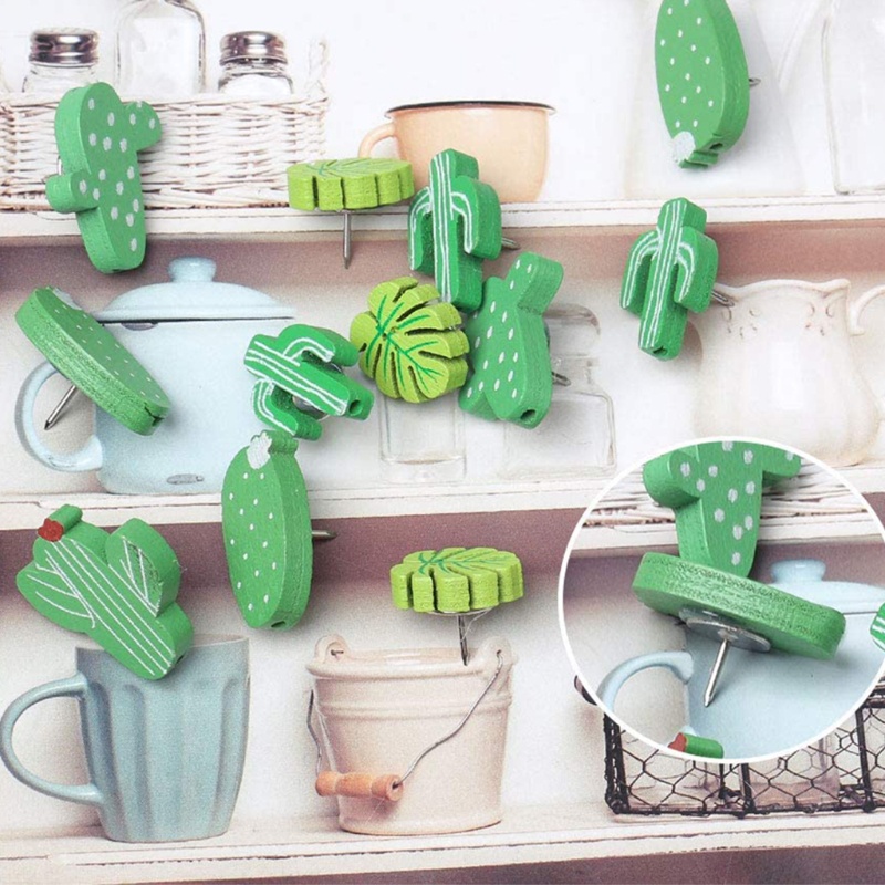 Seng Set 30 Nút Bần Hình Xương Rồng Trang Trí Tường / Bảng Ghim Hình Ảnh