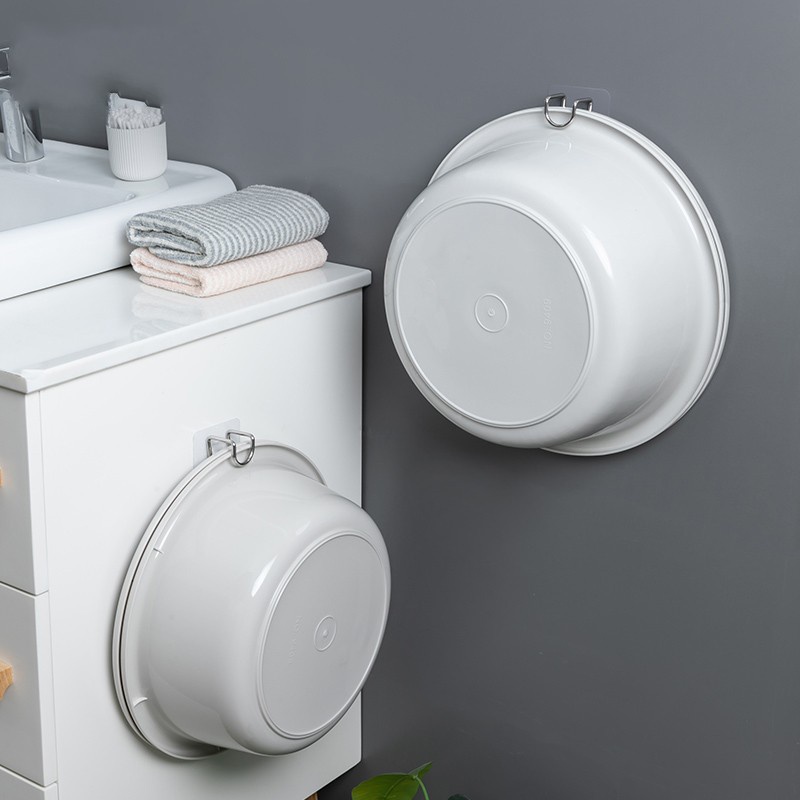 Giá Đỡ Treo Chậu Rửa Bằng Thép Không Gỉ Có Giác Hút Tự Dính Cho Nhà Bếp Nhà Tắm