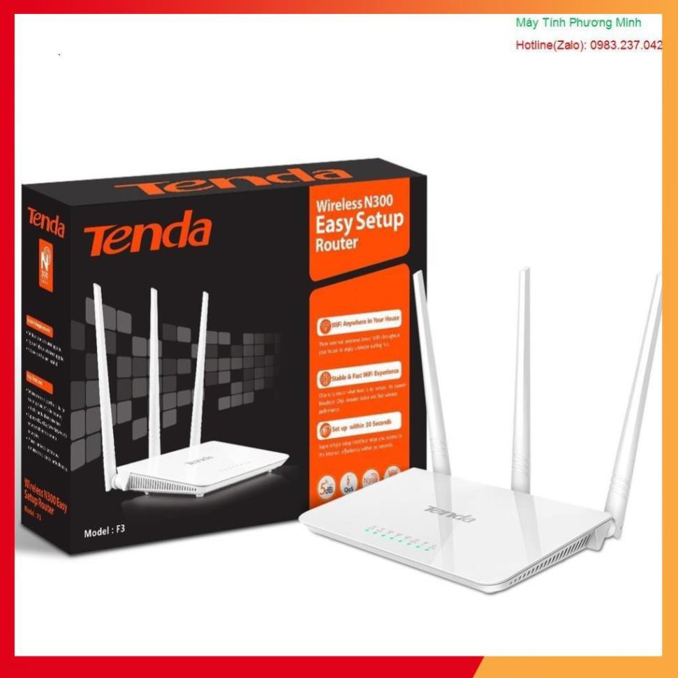 [HàngTốt] Tenda F3 – Router Wifi Chuẩn N Tốc Độ 300Mbps - Bảo hành chính hãng 36 tháng