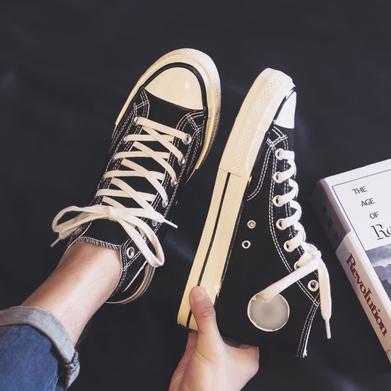 Giày thể thao nữ đi học trắng bigsize cổ cao đẹp sneaker BRATINA G002