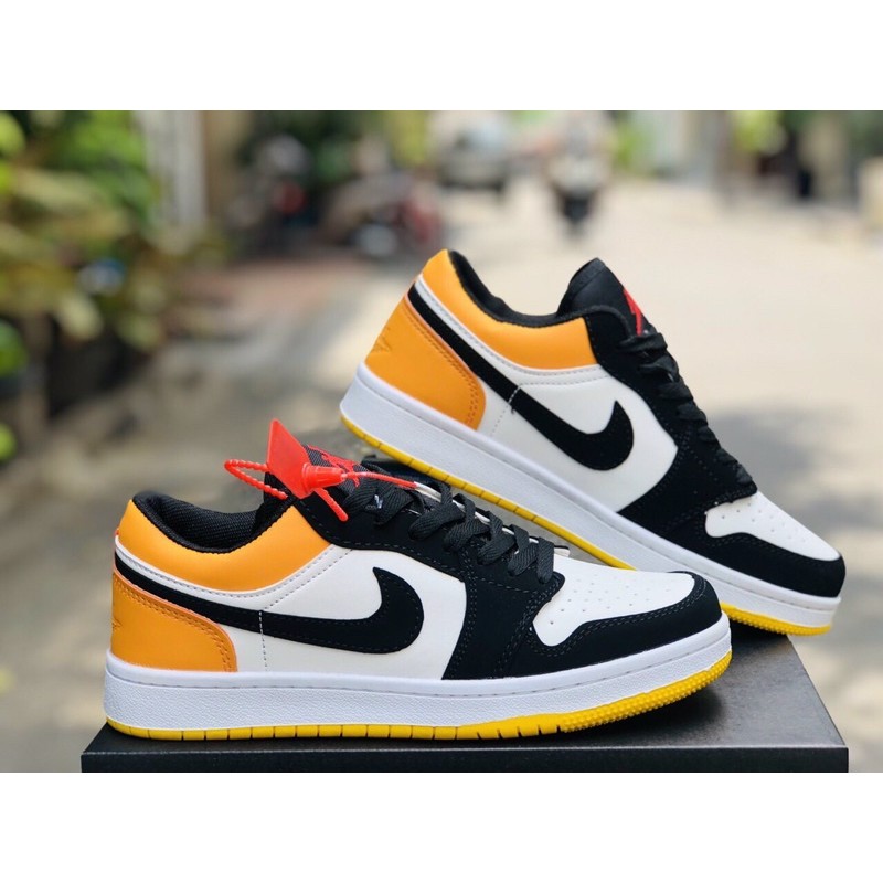 Giày Air Jordan 1 Low Smoke Grey, Giày thể thao JD1 thấp thêu chỉ đỏ nam nữ full box bill