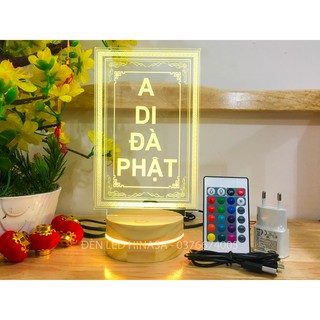 Đèn Phật Chữ A Di Đà Phật V1